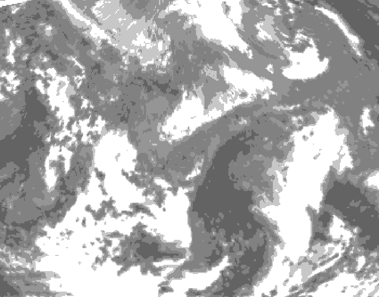GDPS total cloud 048 hour forecast chart for Canada based on 2026/04/26 1200Z data