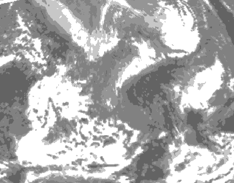 GDPS total cloud 072 hour forecast chart for Canada based on 2026/04/26 1200Z data