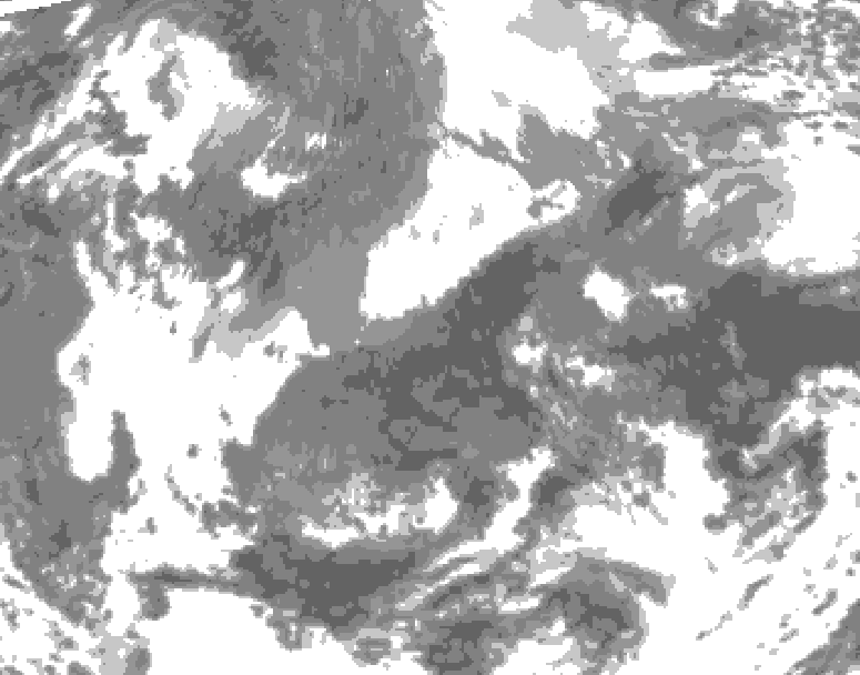 GDPS total cloud 222 hour forecast chart for Canada based on 2026/04/26 1200Z data