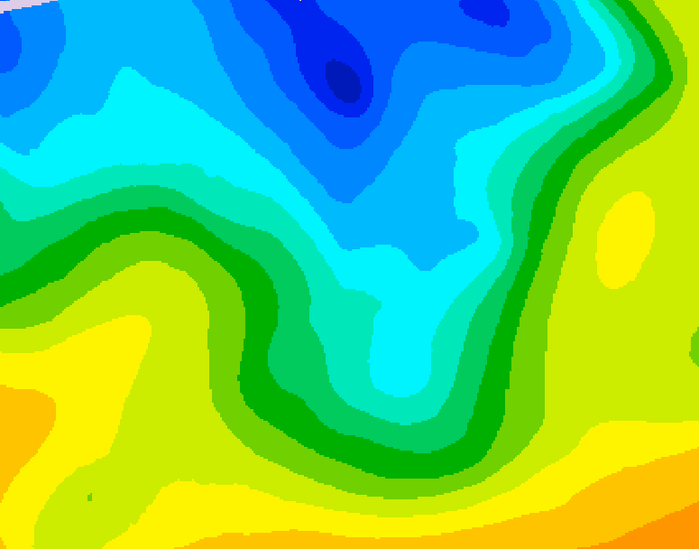 GDPS 500 millibar geopotential height 072 hour forecast chart for Canada based on 2026/04/27 0000Z data