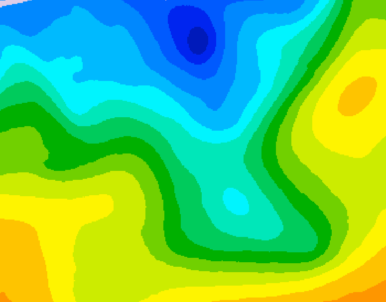 GDPS 500 millibar geopotential height 096 hour forecast chart for Canada based on 2026/04/27 0000Z data