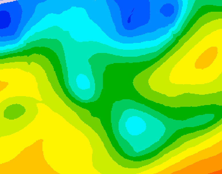GDPS 500 millibar geopotential height 132 hour forecast chart for Canada based on 2026/04/27 0000Z data