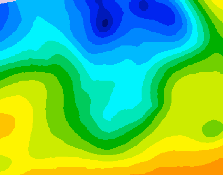 GDPS 500 millibar geopotential height 042 hour forecast chart for Canada based on 2026/04/27 1200Z data