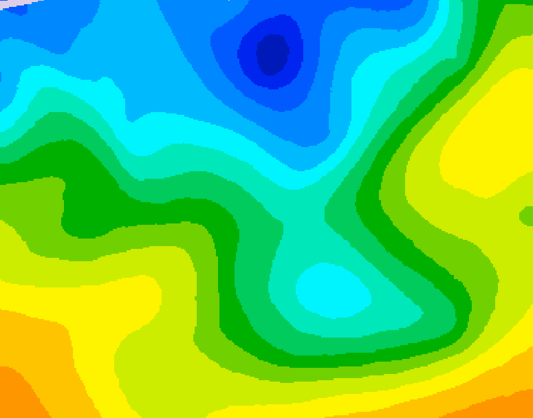 GDPS 500 millibar geopotential height 090 hour forecast chart for Canada based on 2026/04/27 1200Z data