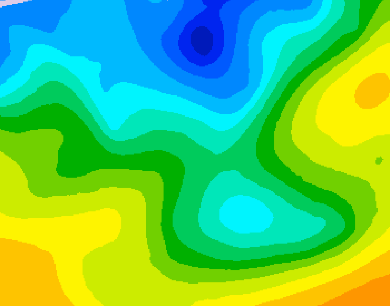 GDPS 500 millibar geopotential height 096 hour forecast chart for Canada based on 2026/04/27 1200Z data