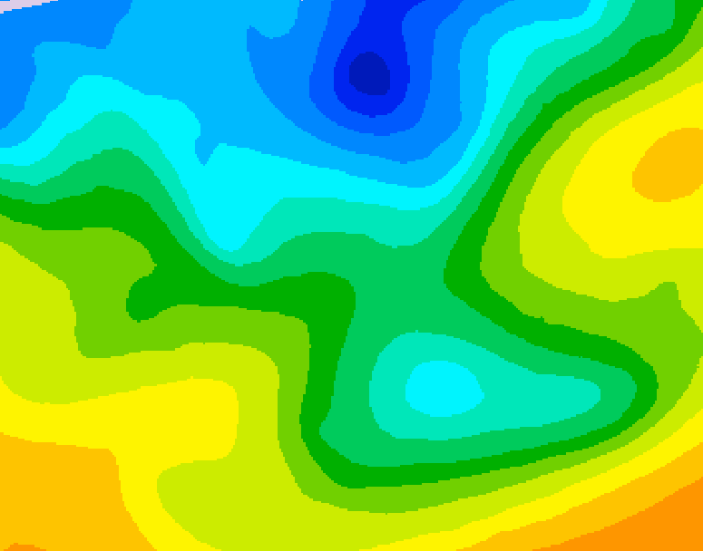 GDPS 500 millibar geopotential height 102 hour forecast chart for Canada based on 2026/04/27 1200Z data