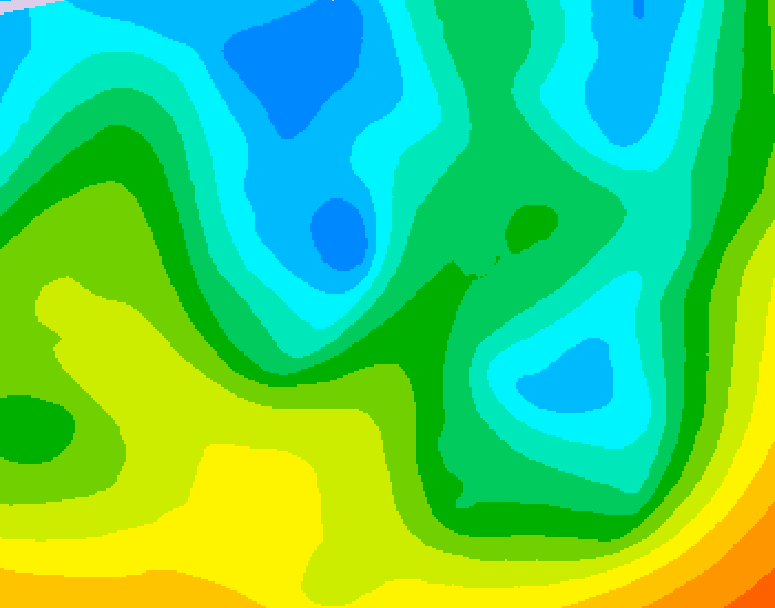 GDPS 500 millibar geopotential height 222 hour forecast chart for Canada based on 2026/04/27 1200Z data