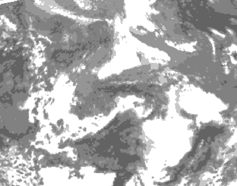 GDPS total cloud 012 hour forecast chart for Canada based on 2026/04/27 0000Z data