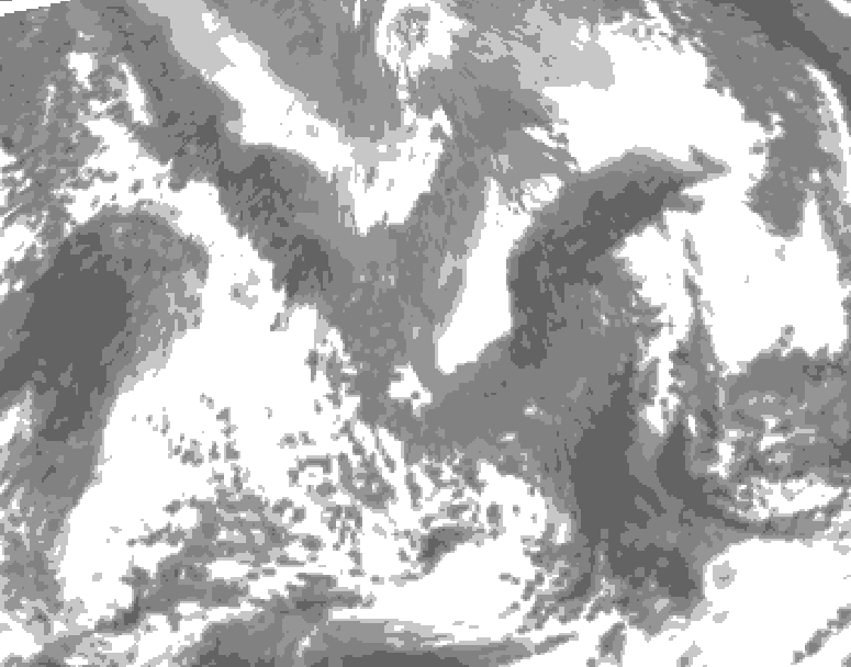 GDPS total cloud 072 hour forecast chart for Canada based on 2026/04/27 0000Z data