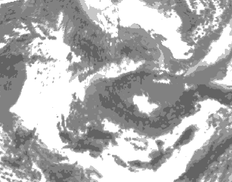 GDPS total cloud 180 hour forecast chart for Canada based on 2026/04/27 0000Z data