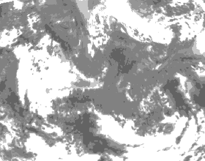 GDPS total cloud 210 hour forecast chart for Canada based on 2026/04/27 0000Z data