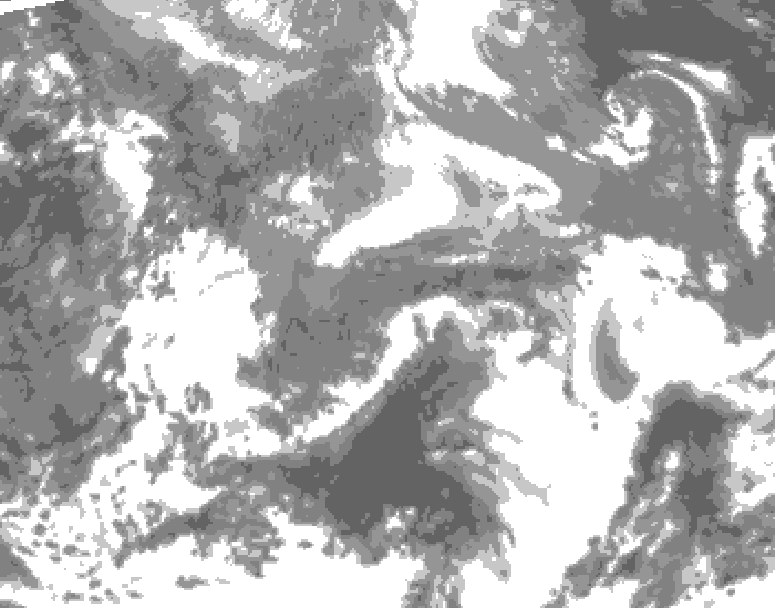 GDPS total cloud 006 hour forecast chart for Canada based on 2026/04/27 1200Z data
