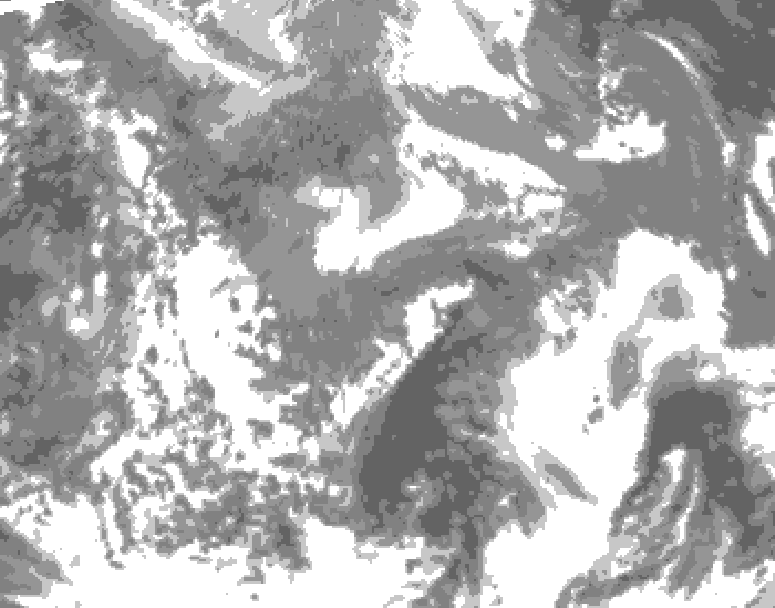 GDPS total cloud 012 hour forecast chart for Canada based on 2026/04/27 1200Z data