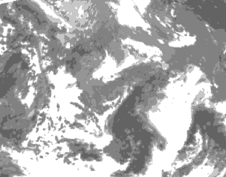 GDPS total cloud 018 hour forecast chart for Canada based on 2026/04/27 1200Z data