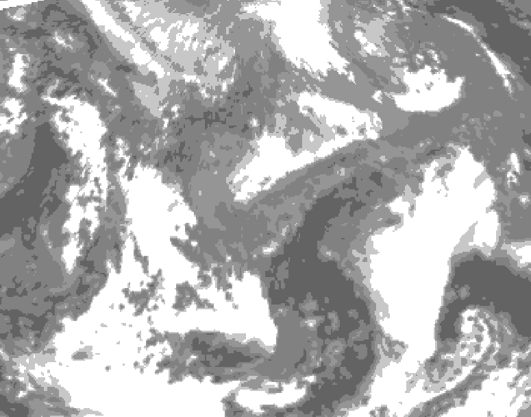 GDPS total cloud 024 hour forecast chart for Canada based on 2026/04/27 1200Z data