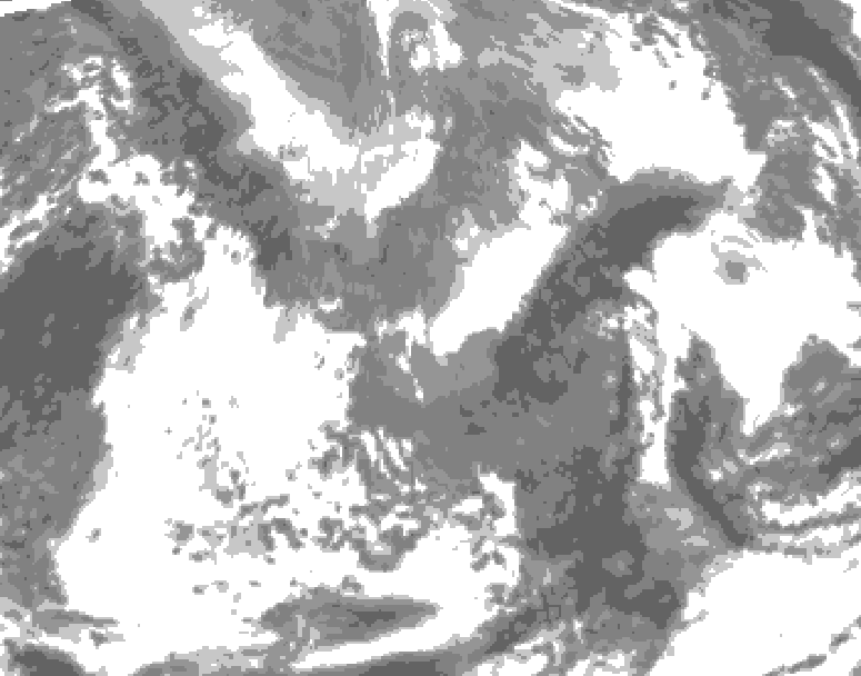 GDPS total cloud 054 hour forecast chart for Canada based on 2026/04/27 1200Z data