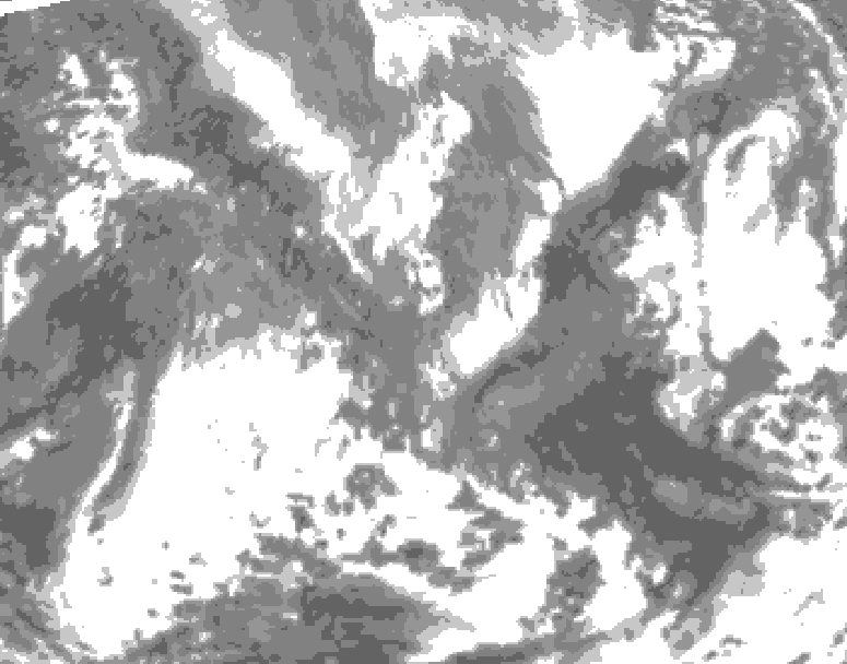 GDPS total cloud 072 hour forecast chart for Canada based on 2026/04/27 1200Z data