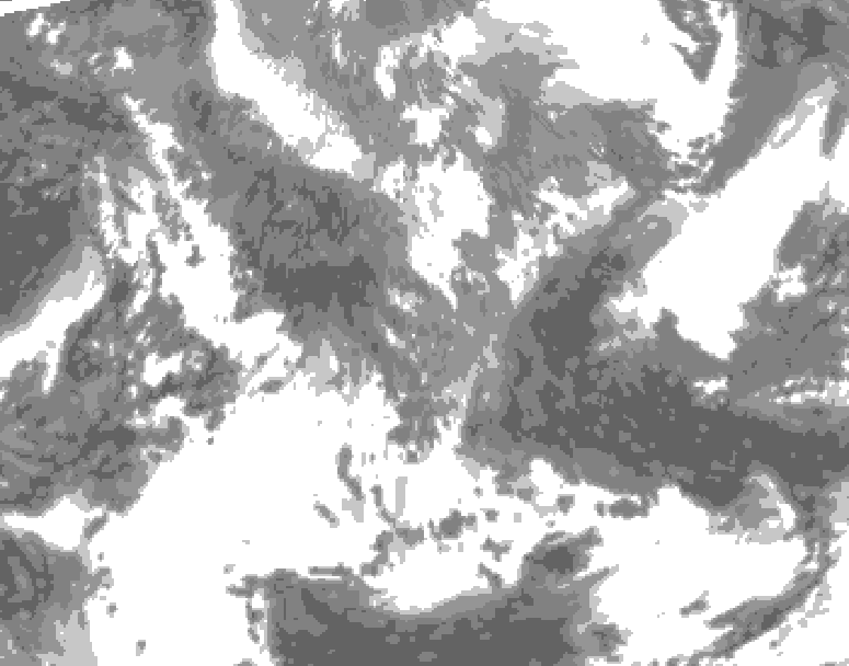 GDPS total cloud 096 hour forecast chart for Canada based on 2026/04/27 1200Z data
