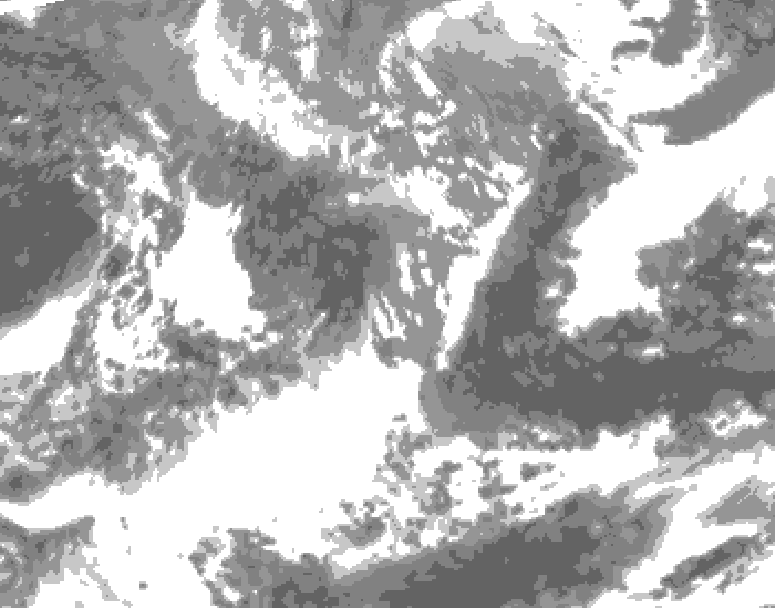 GDPS total cloud 108 hour forecast chart for Canada based on 2026/04/27 1200Z data