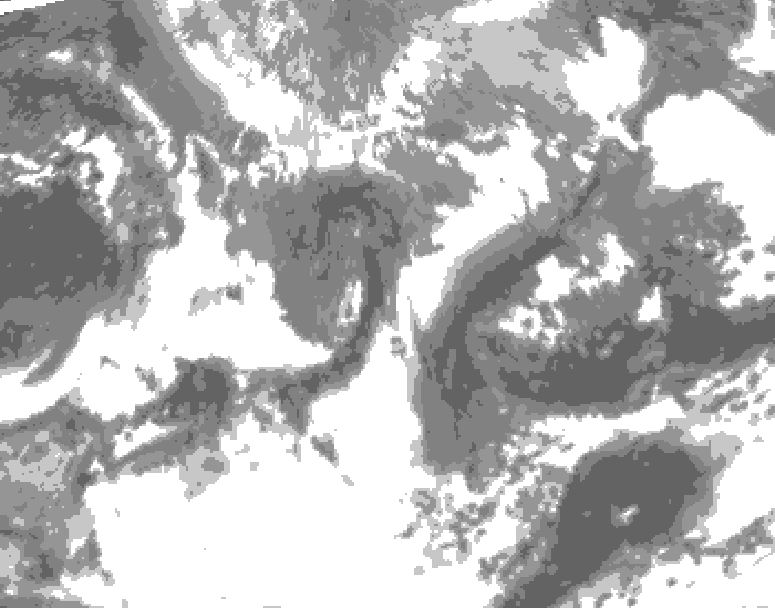 GDPS total cloud 126 hour forecast chart for Canada based on 2026/04/27 1200Z data