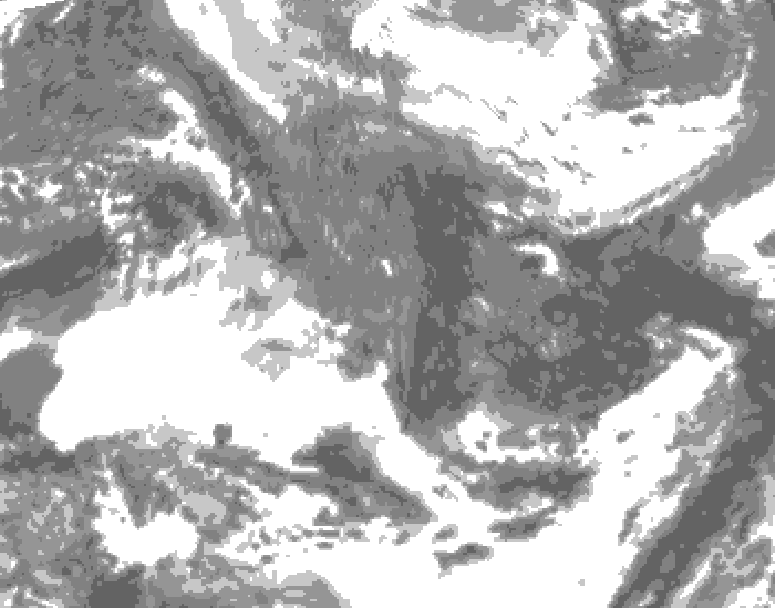 GDPS total cloud 162 hour forecast chart for Canada based on 2026/04/27 1200Z data