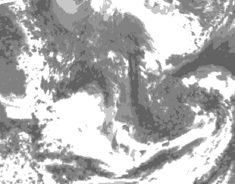 GDPS total cloud 192 hour forecast chart for Canada based on 2026/04/27 1200Z data