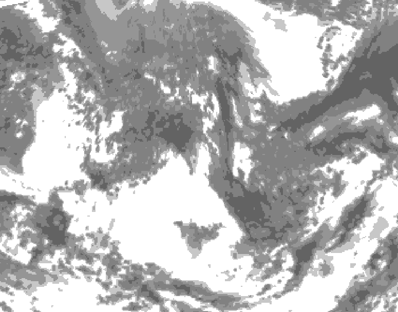 GDPS total cloud 204 hour forecast chart for Canada based on 2026/04/27 1200Z data