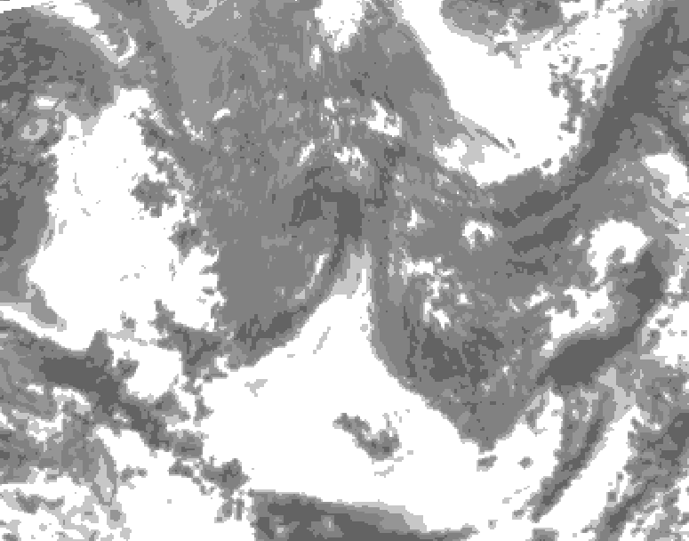GDPS total cloud 216 hour forecast chart for Canada based on 2026/04/27 1200Z data