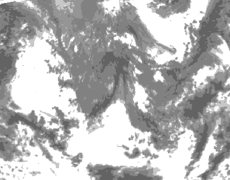GDPS total cloud 222 hour forecast chart for Canada based on 2026/04/27 1200Z data