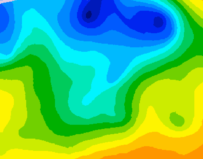 GDPS 500 millibar geopotential height 012 hour forecast chart for Canada based on 2026/04/28 0000Z data