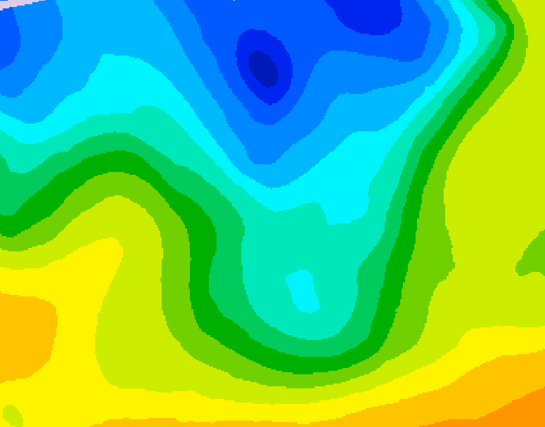 GDPS 500 millibar geopotential height 048 hour forecast chart for Canada based on 2026/04/28 0000Z data