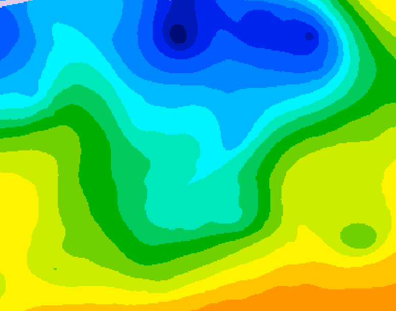 GDPS 500 millibar geopotential height 006 hour forecast chart for Canada based on 2026/04/28 1200Z data