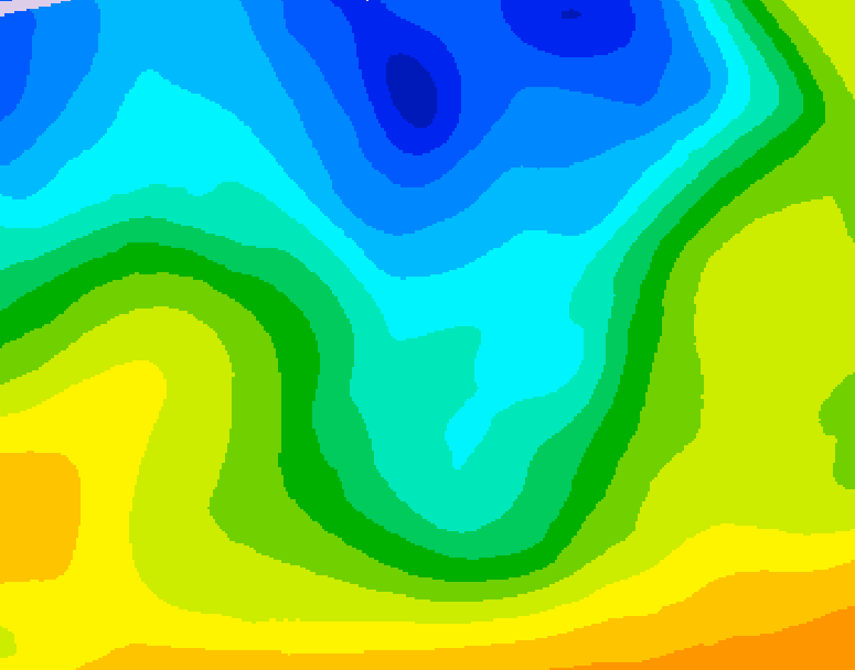 GDPS 500 millibar geopotential height 030 hour forecast chart for Canada based on 2026/04/28 1200Z data