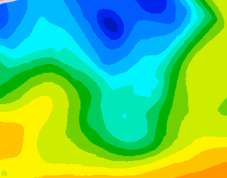 GDPS 500 millibar geopotential height 036 hour forecast chart for Canada based on 2026/04/28 1200Z data