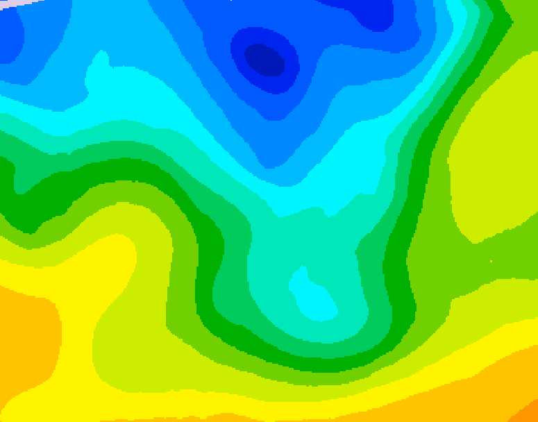 GDPS 500 millibar geopotential height 042 hour forecast chart for Canada based on 2026/04/28 1200Z data