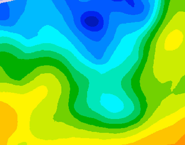 GDPS 500 millibar geopotential height 048 hour forecast chart for Canada based on 2026/04/28 1200Z data