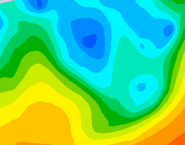 GDPS 500 millibar geopotential height 222 hour forecast chart for Canada based on 2026/04/28 1200Z data