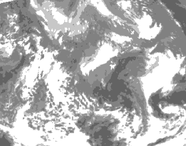GDPS total cloud 024 hour forecast chart for Canada based on 2026/04/28 0000Z data