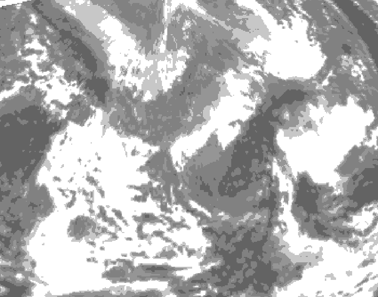 GDPS total cloud 036 hour forecast chart for Canada based on 2026/04/28 0000Z data