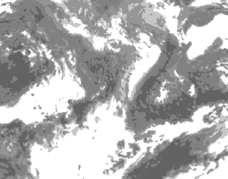 GDPS total cloud 108 hour forecast chart for Canada based on 2026/04/28 0000Z data