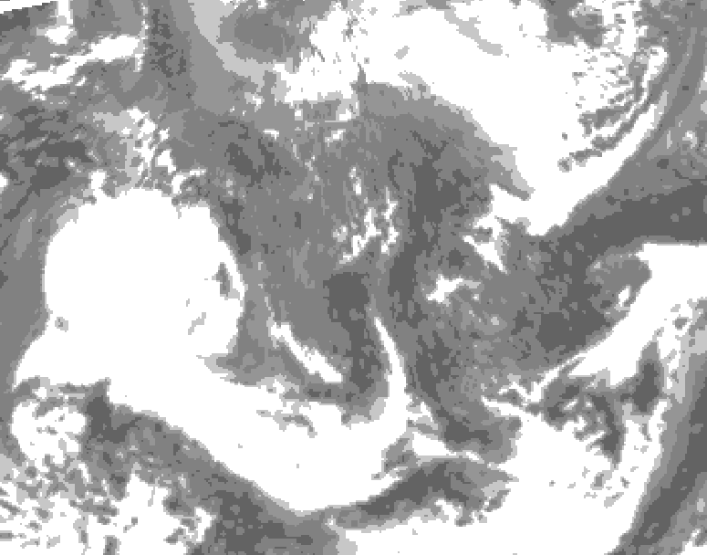 GDPS total cloud 168 hour forecast chart for Canada based on 2026/04/28 0000Z data