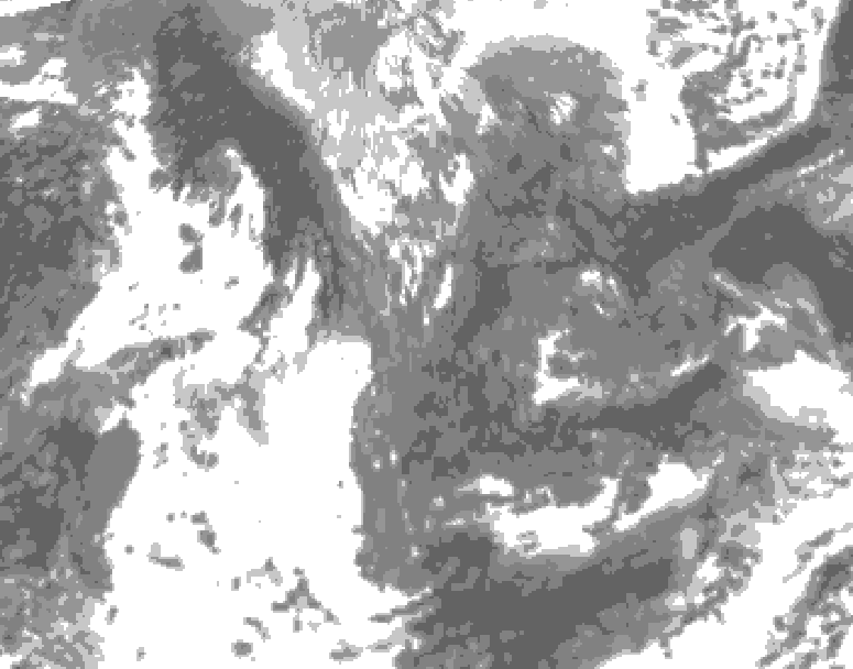 GDPS total cloud 228 hour forecast chart for Canada based on 2026/04/28 0000Z data
