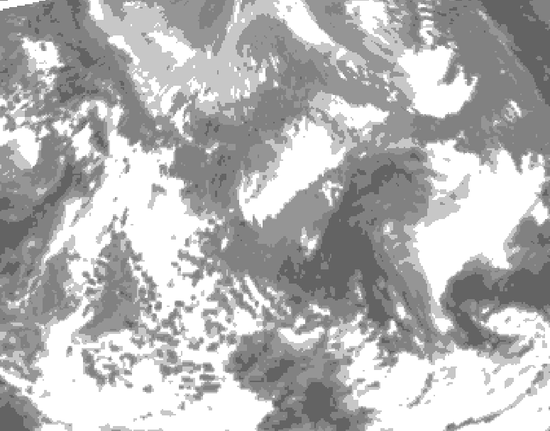 GDPS total cloud 012 hour forecast chart for Canada based on 2026/04/28 1200Z data