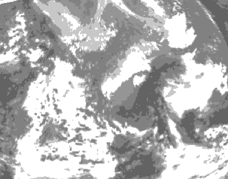 GDPS total cloud 018 hour forecast chart for Canada based on 2026/04/28 1200Z data