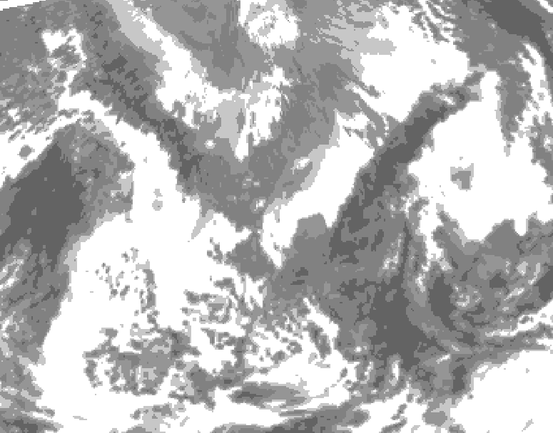GDPS total cloud 036 hour forecast chart for Canada based on 2026/04/28 1200Z data