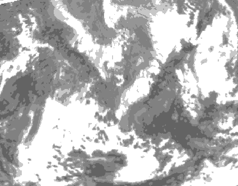 GDPS total cloud 048 hour forecast chart for Canada based on 2026/04/28 1200Z data