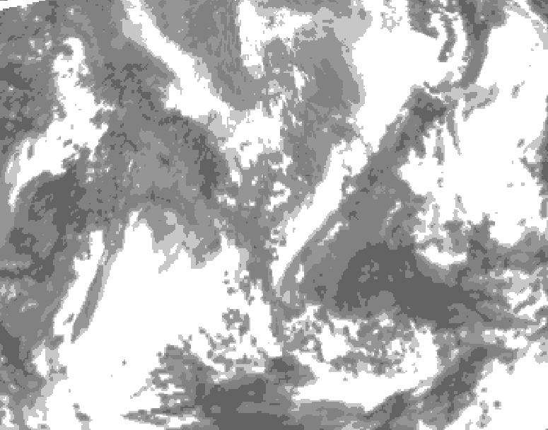 GDPS total cloud 054 hour forecast chart for Canada based on 2026/04/28 1200Z data