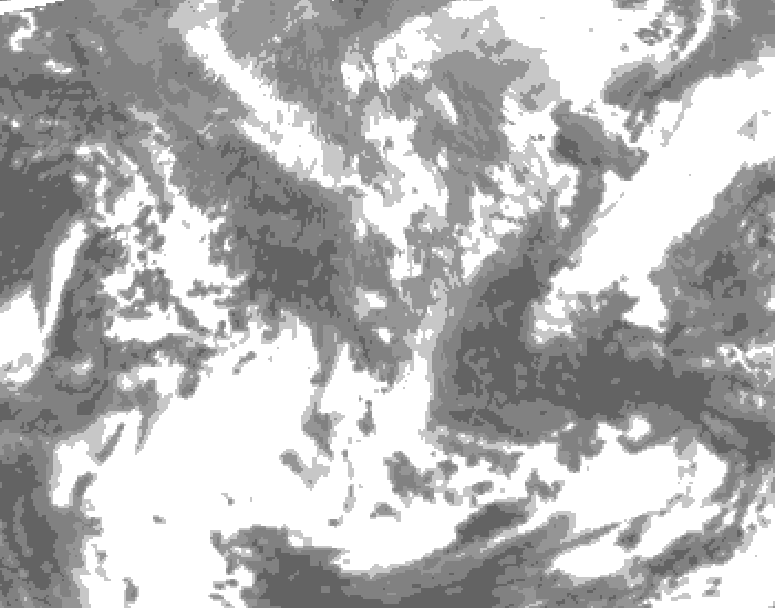 GDPS total cloud 072 hour forecast chart for Canada based on 2026/04/28 1200Z data