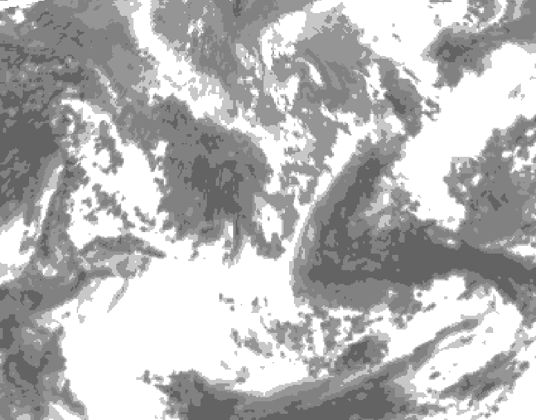 GDPS total cloud 078 hour forecast chart for Canada based on 2026/04/28 1200Z data