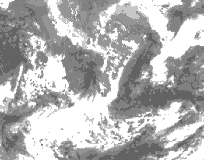 GDPS total cloud 084 hour forecast chart for Canada based on 2026/04/28 1200Z data